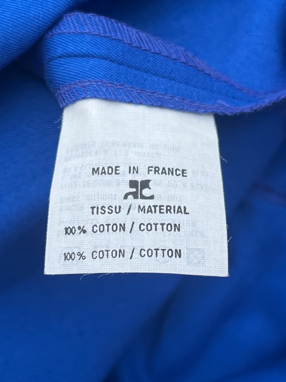 Vintage '80s Courreges Paris Nautical Royal Blue Double-Breasted Sailor Jacket - Picture 5 of 5